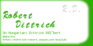 robert dittrich business card